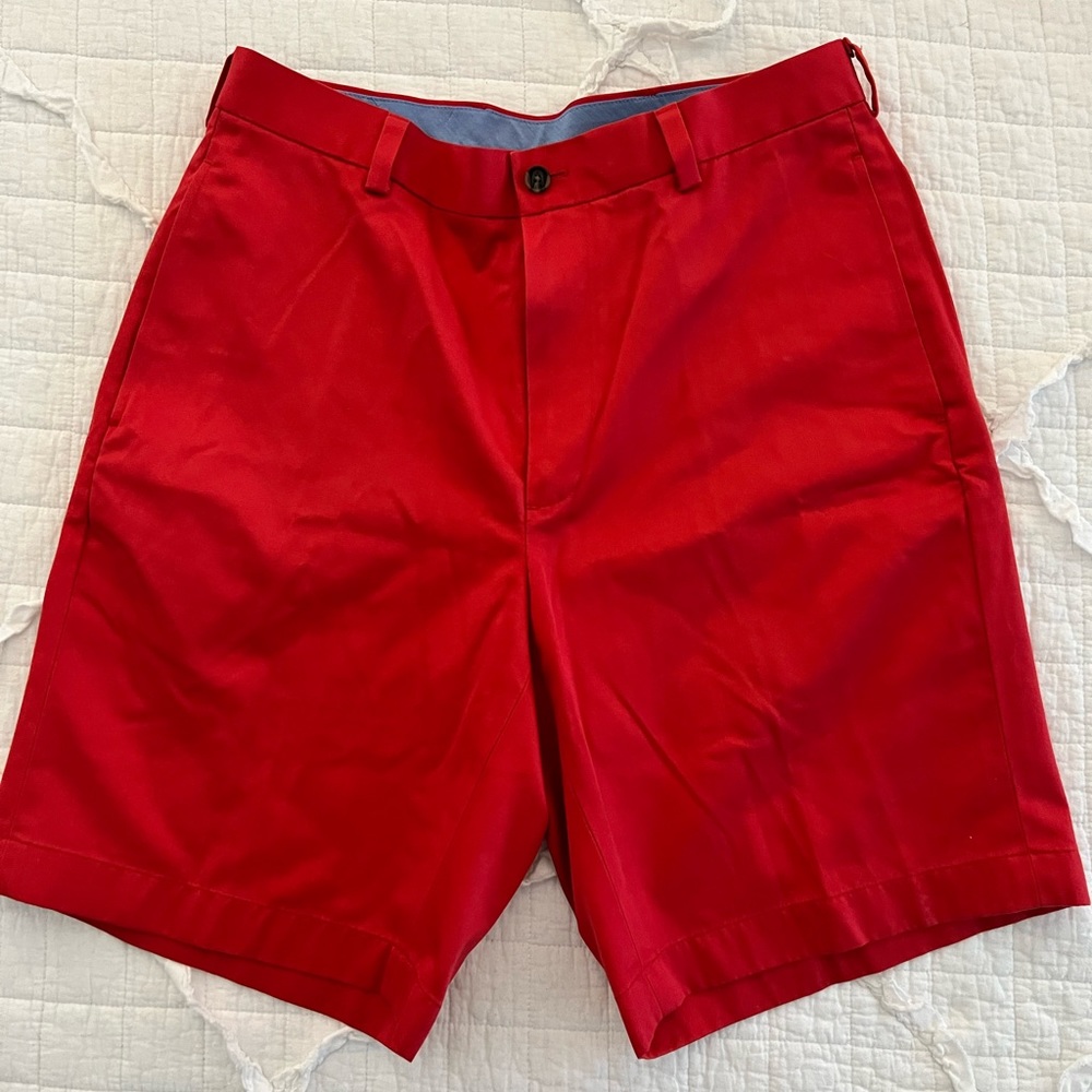 W32 Red Brooks Brothers chino style shorts